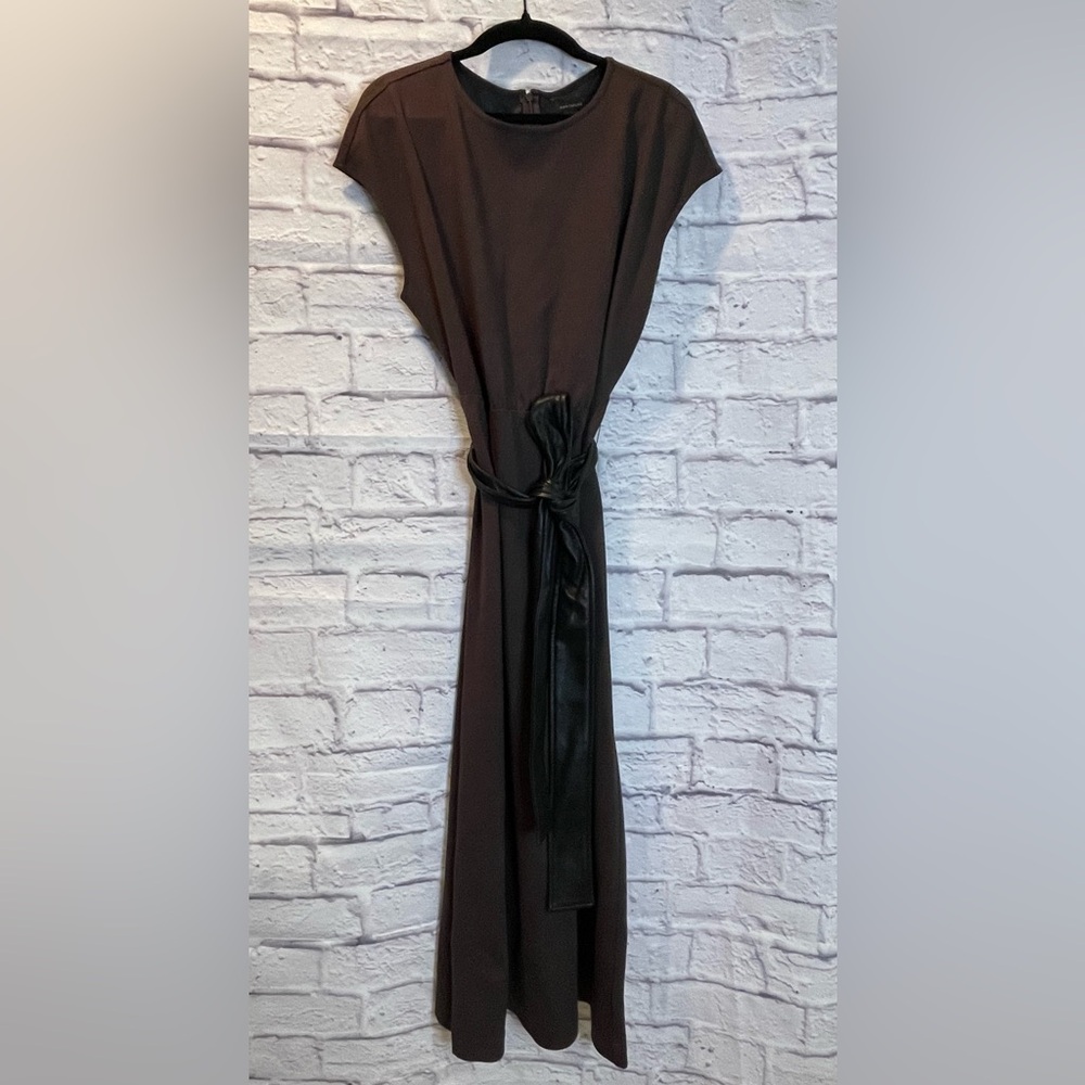 Ann Taylor Black Halter Tie Front Maxi Dress